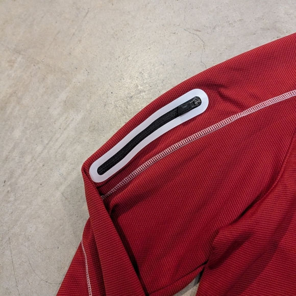 Columbia Golf Men's L Utah Utes Red Performance 1/4 Zip Golf Performance Stripes - Picture 3 of 9